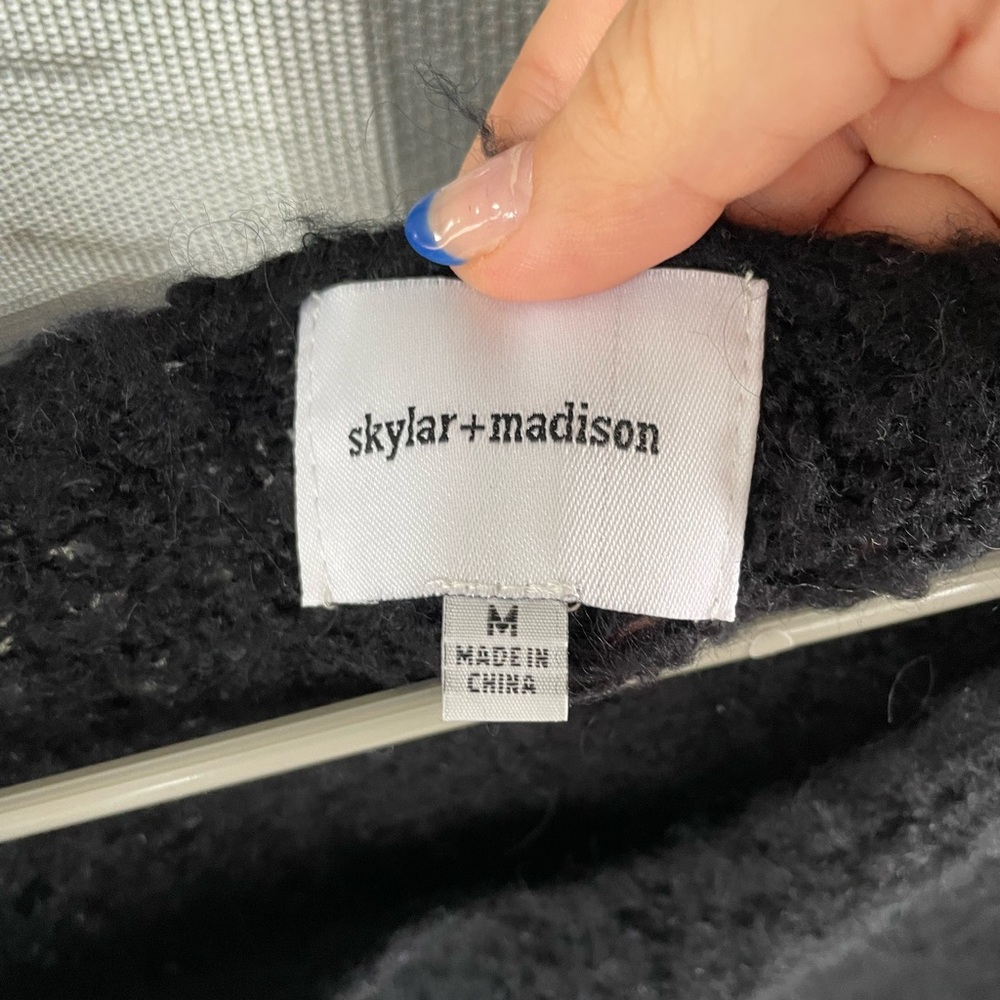 Skylar + Madison Off the Shoulder Black sweater
